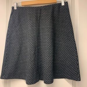 Loft Black and White wave pattern skirt